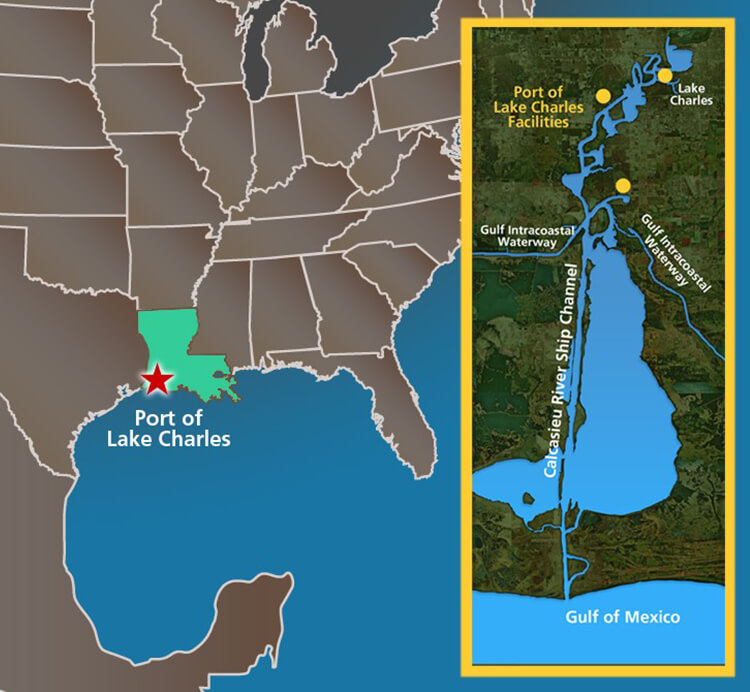 lake charles louisiana map