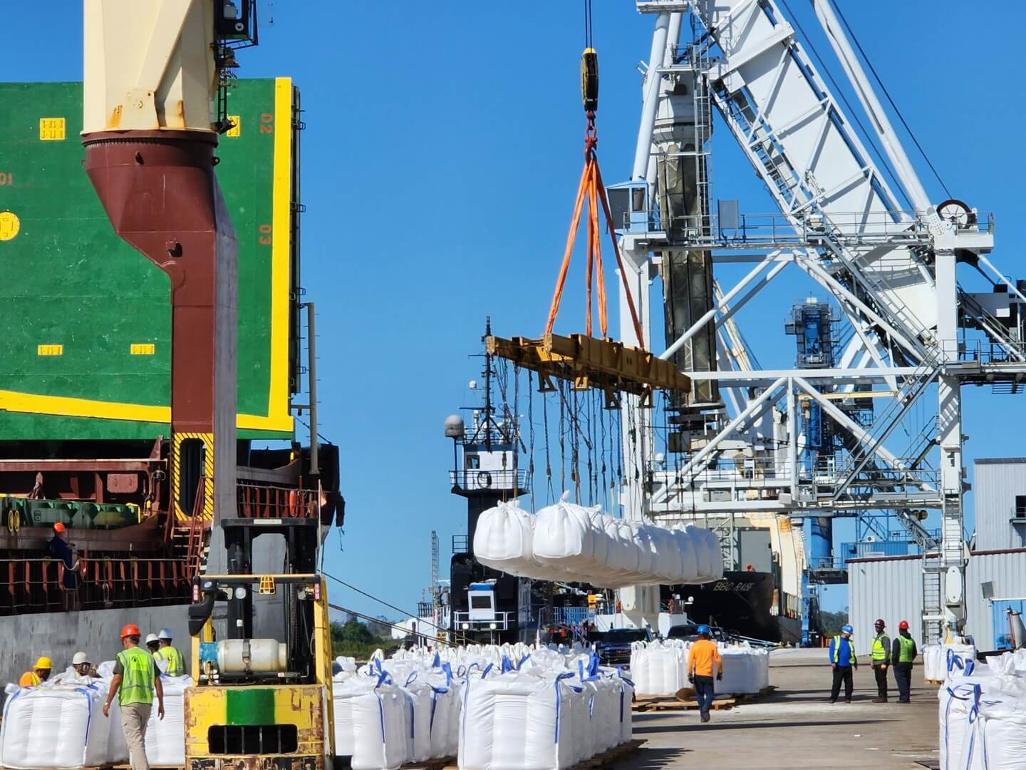 Dry Bulk Cargo Transfer at Port of Lake Charles Louisiana